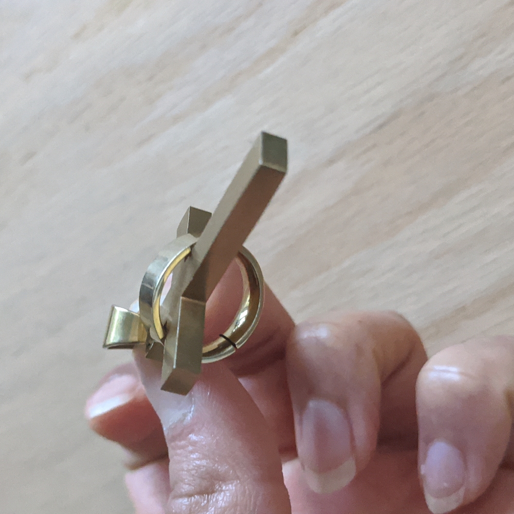 Solid Brass Cross Pendent Necklace - image 4